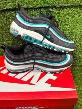 Nike Air Max 97 SE XXXV Sport Turbo Black Denim Teal Sneakers